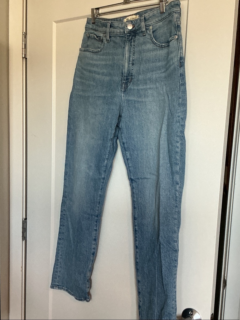 Madewell Light Blue High-Rise Straight Jeans